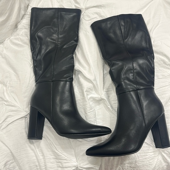 NEW Dream Paris black heeled boots - size 10 - Picture 1 of 3